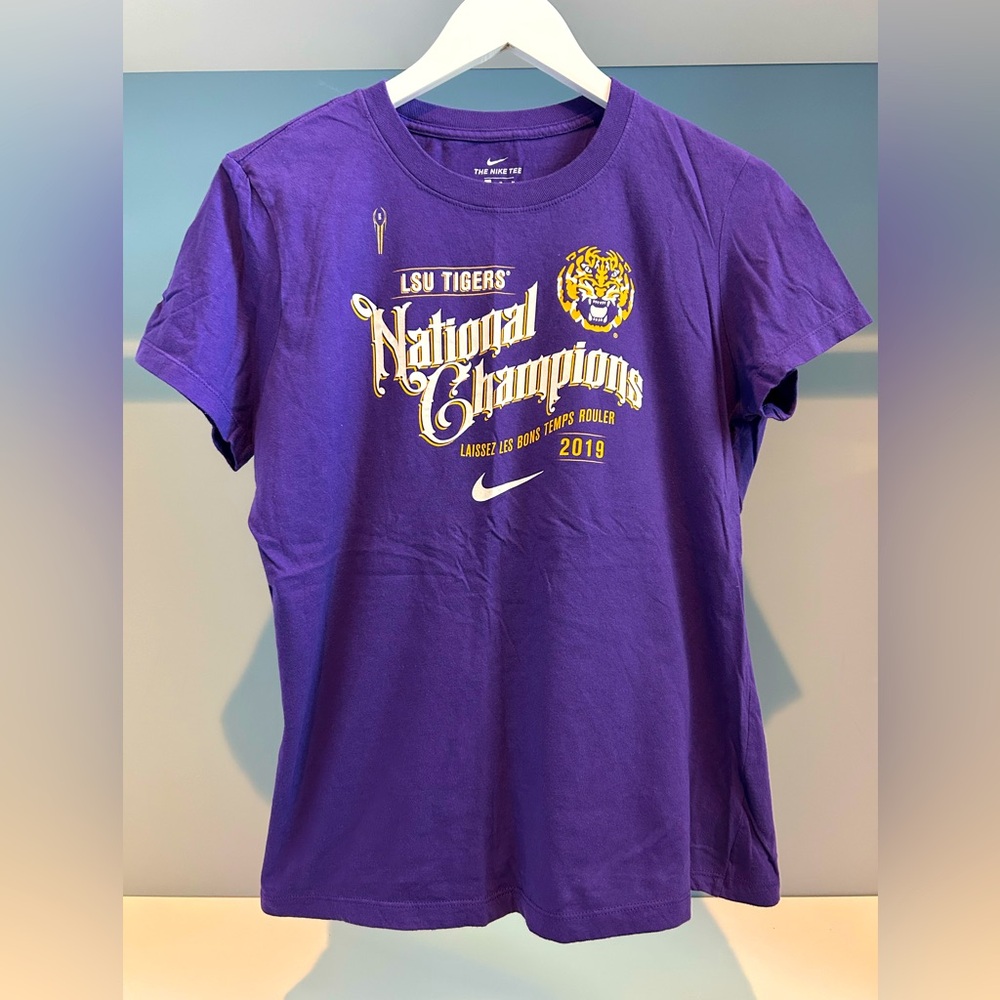 Nike LSU Tigers National Champions T-Shirt. 2019. Ladies medium. Great condition